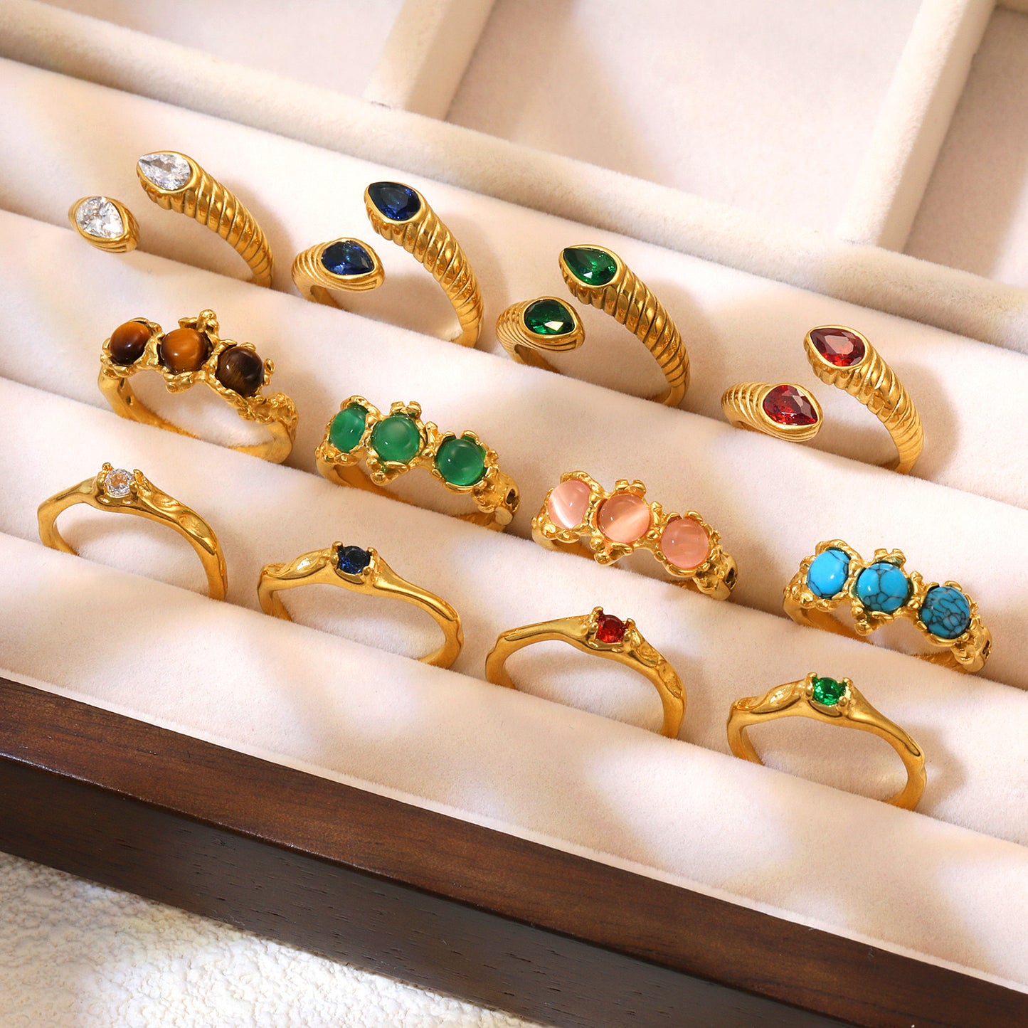 Nora zircon stones rings