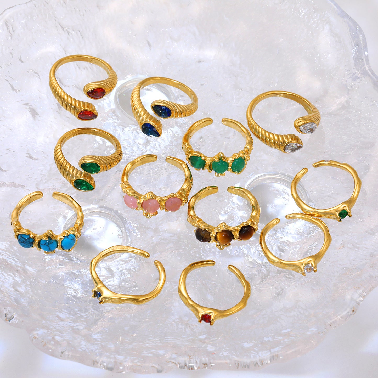 Nora zircon stones rings