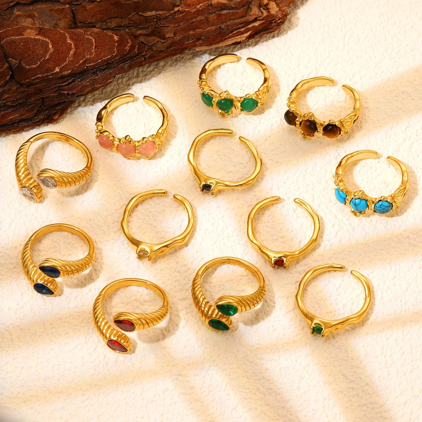 Nora zircon stones rings