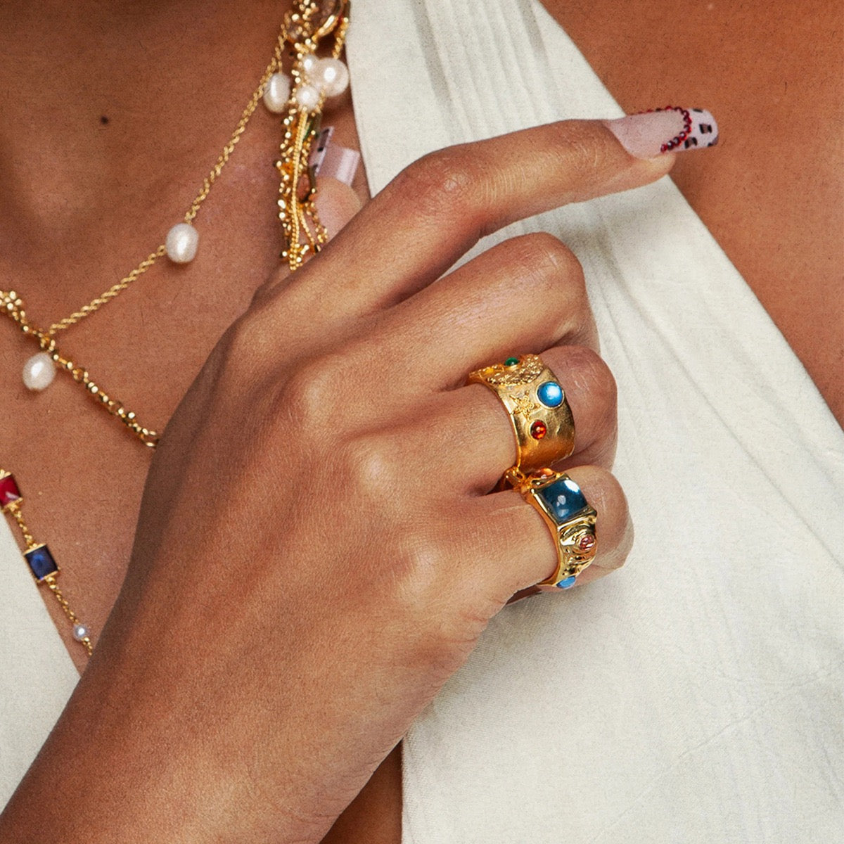 Majoris star moon blue ring