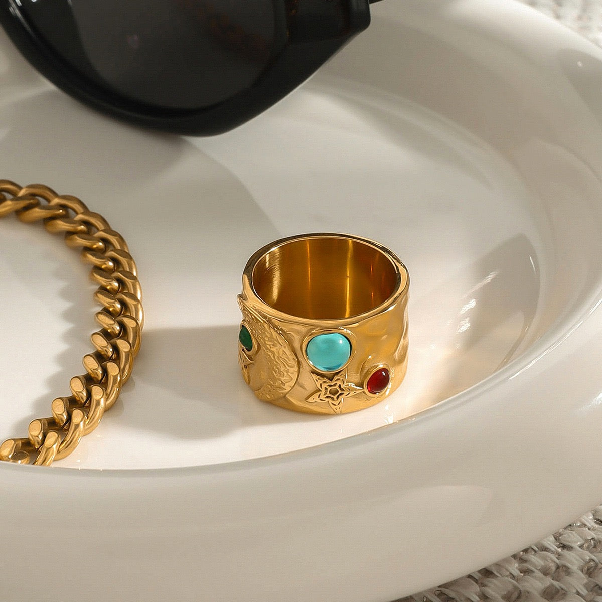 Majoris star moon blue ring