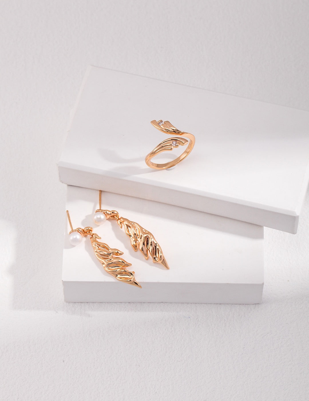 Cobalt zircon silver ring