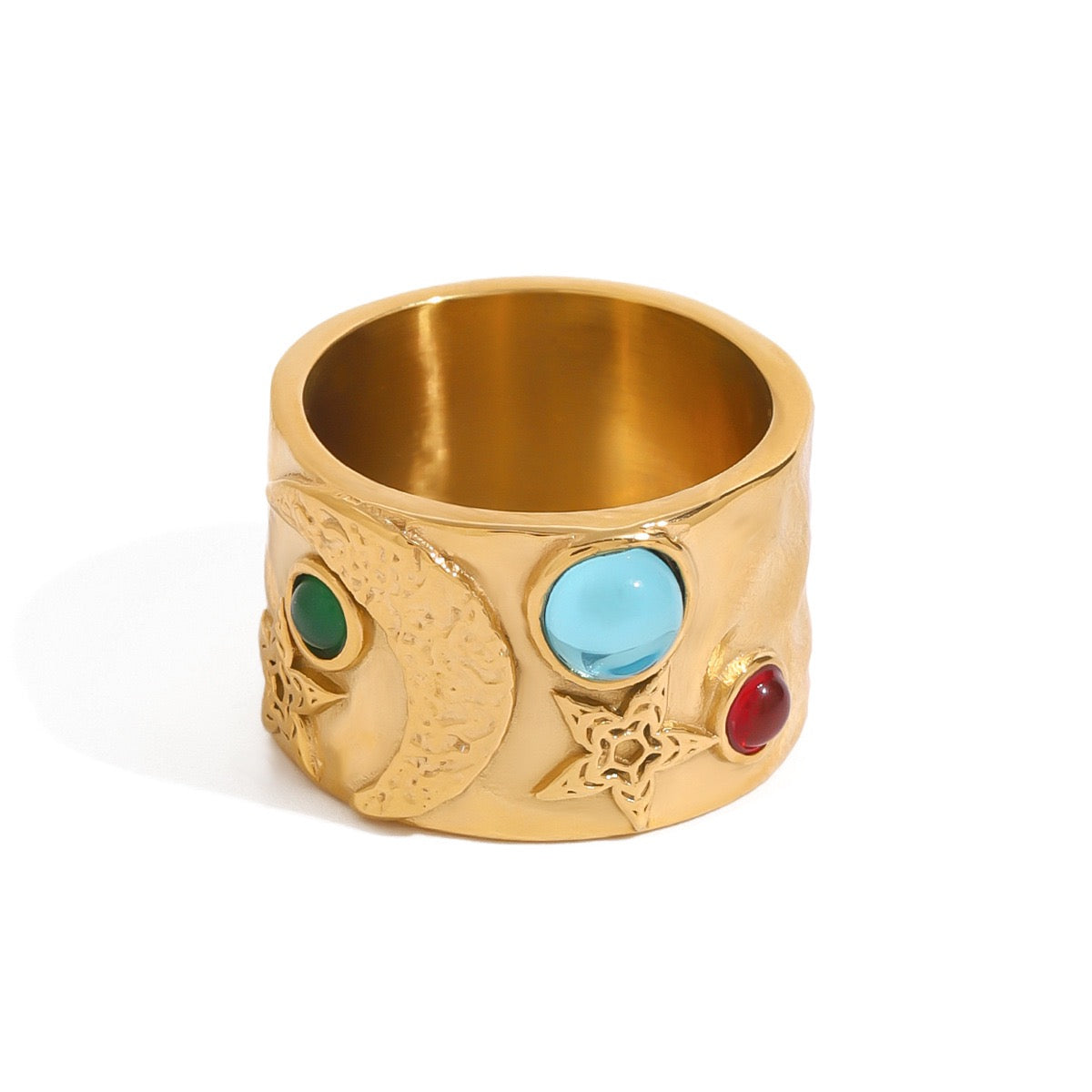 Majoris star moon blue ring