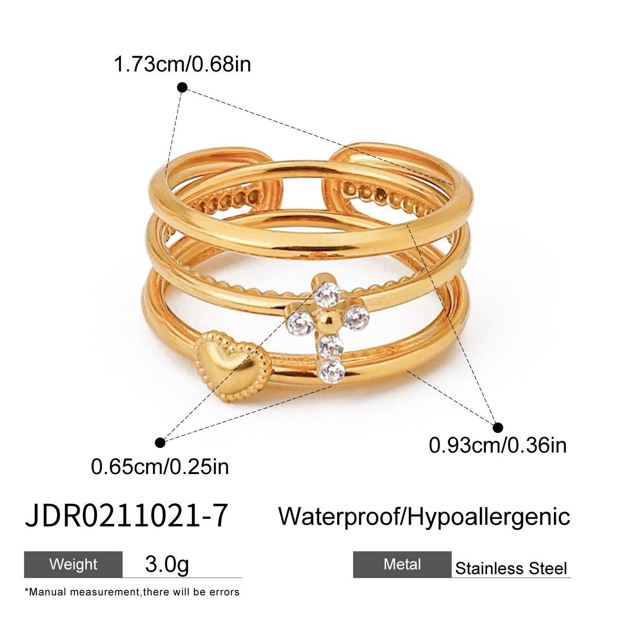 Stacking three rings set