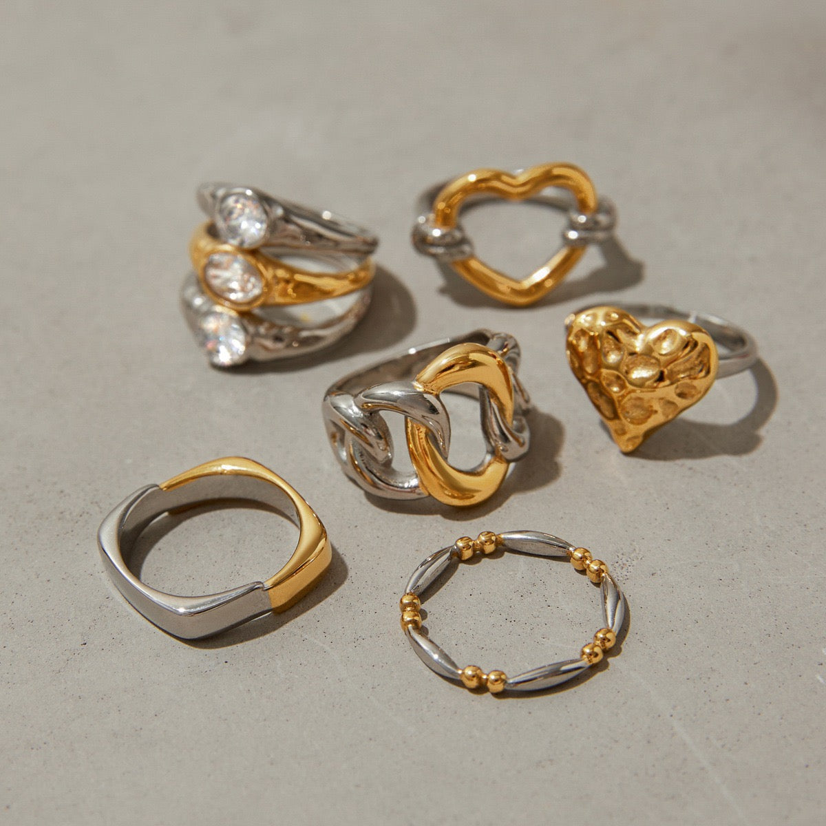 Mix metal rings