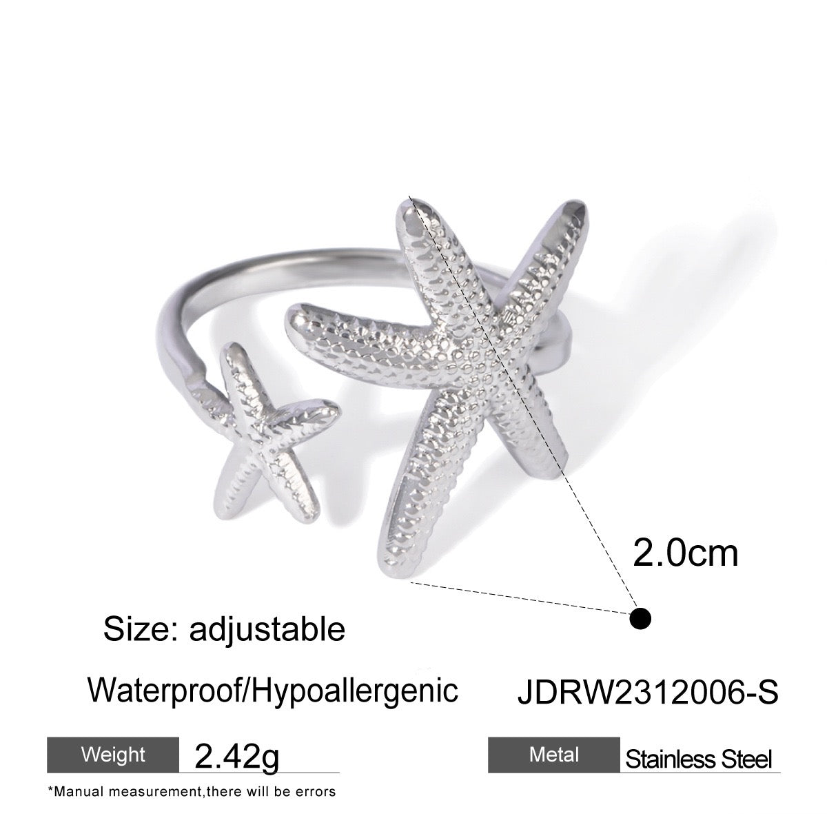 Beachside star shell rings collection