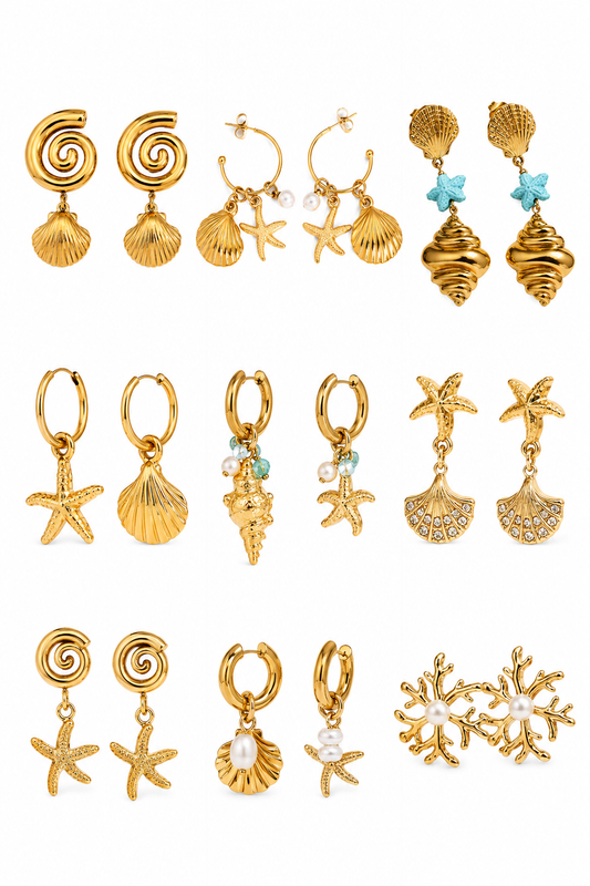 Starfish shell hoops
