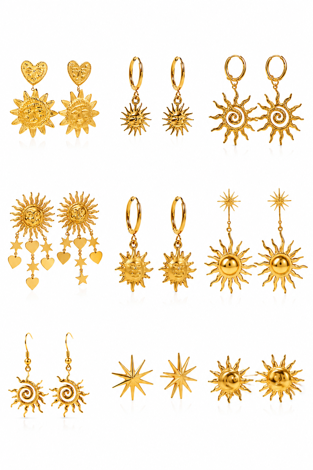 Sun earrings collection