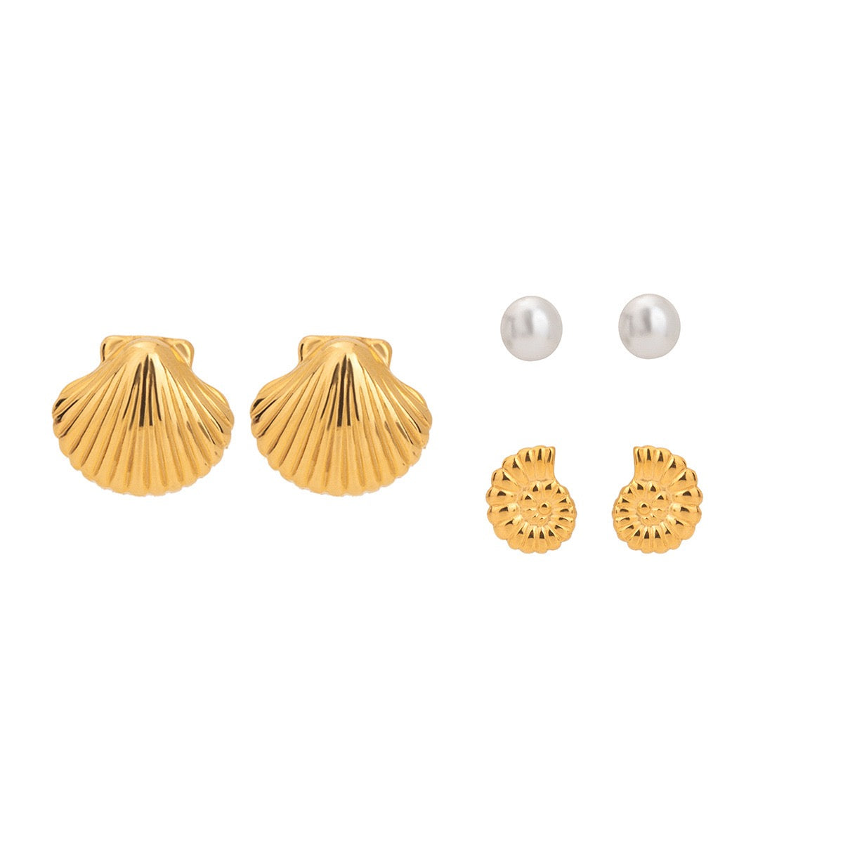 Dainty stacking earrings set