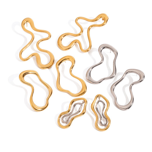 Melting lines earrings