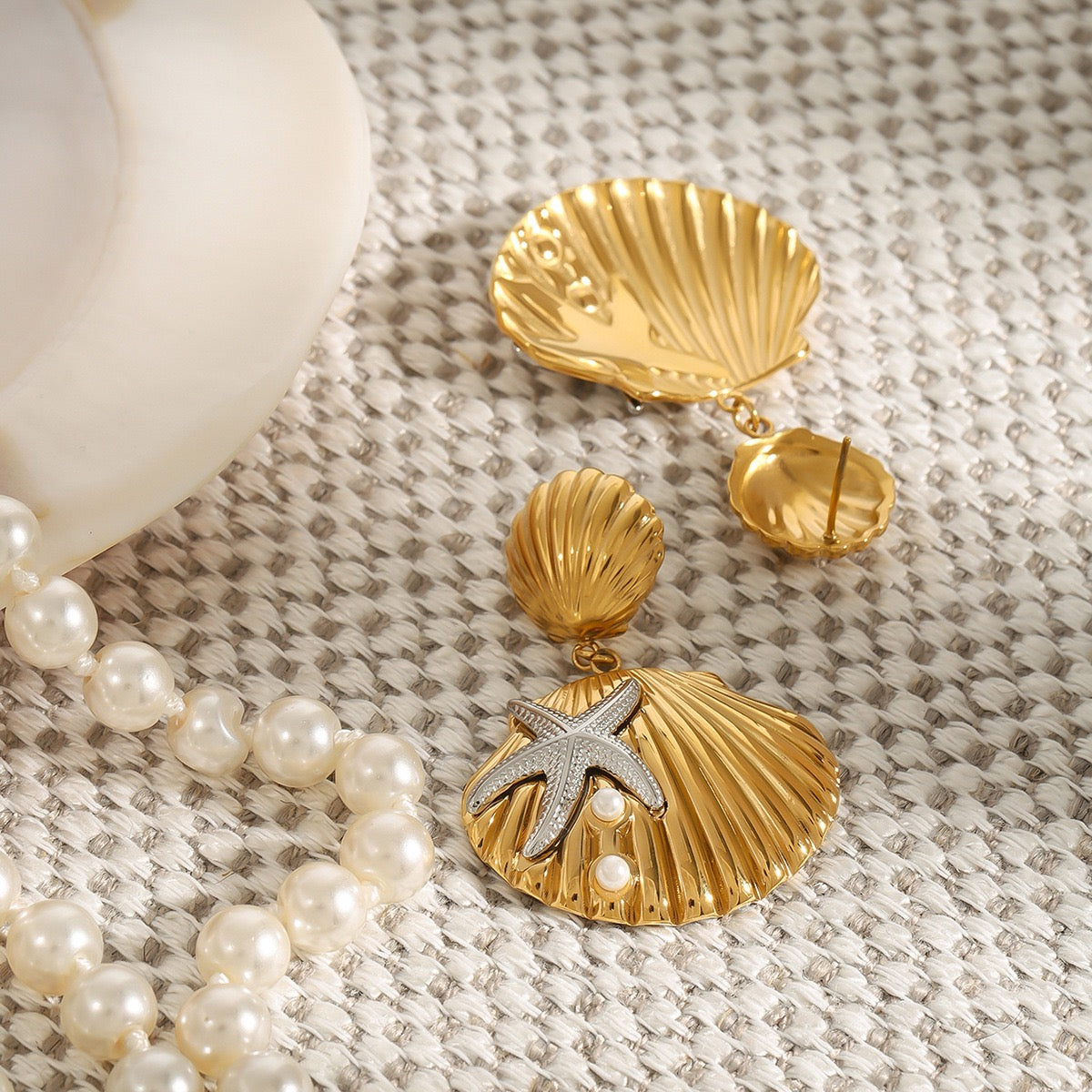 Newington shell earrings