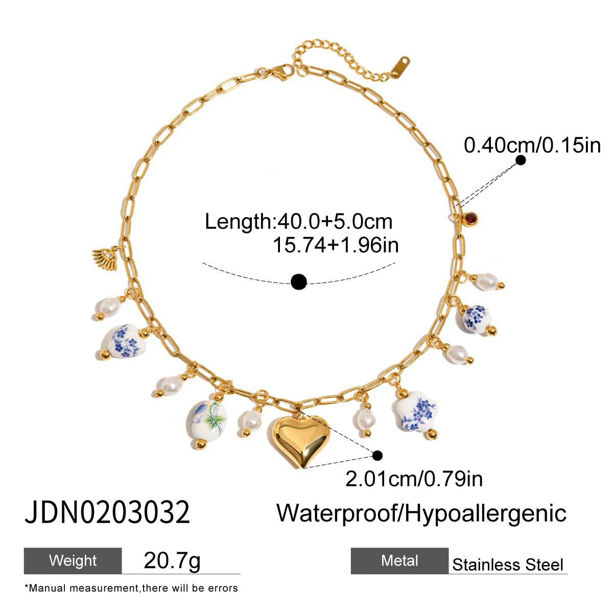 Flower color charm necklace