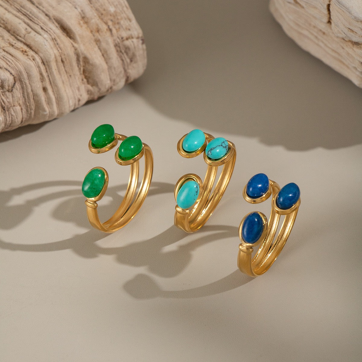 Wilmingson Natural stones rings