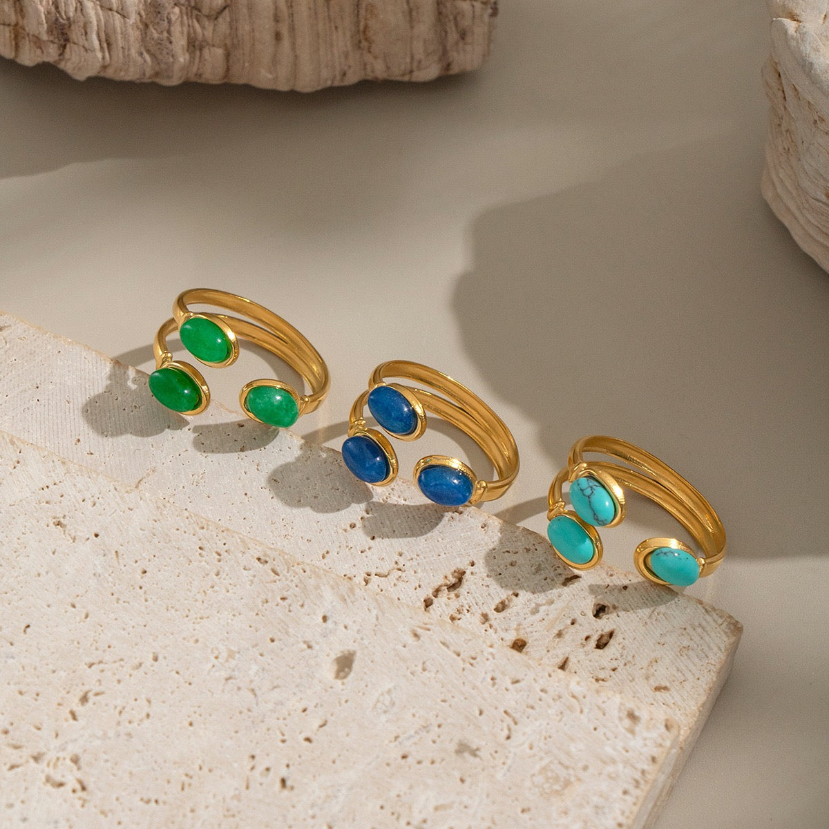 Wilmingson Natural stones rings