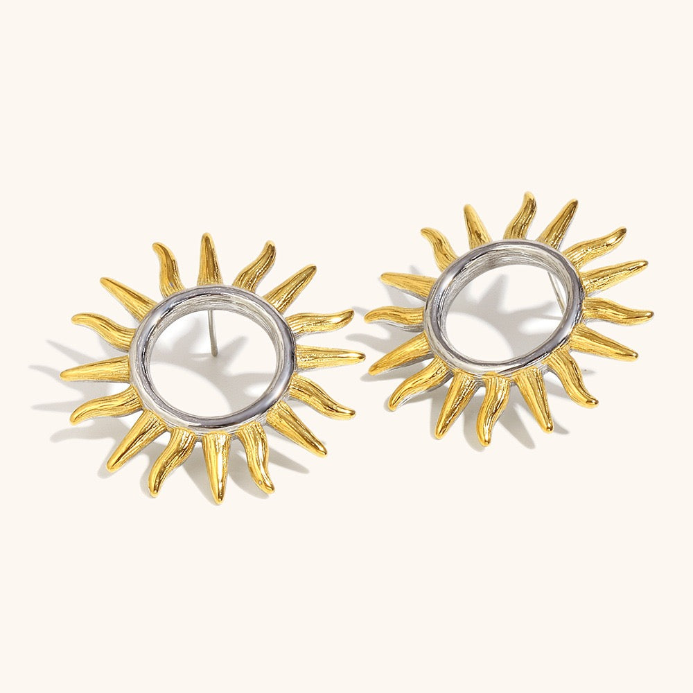 Sun flower earrings