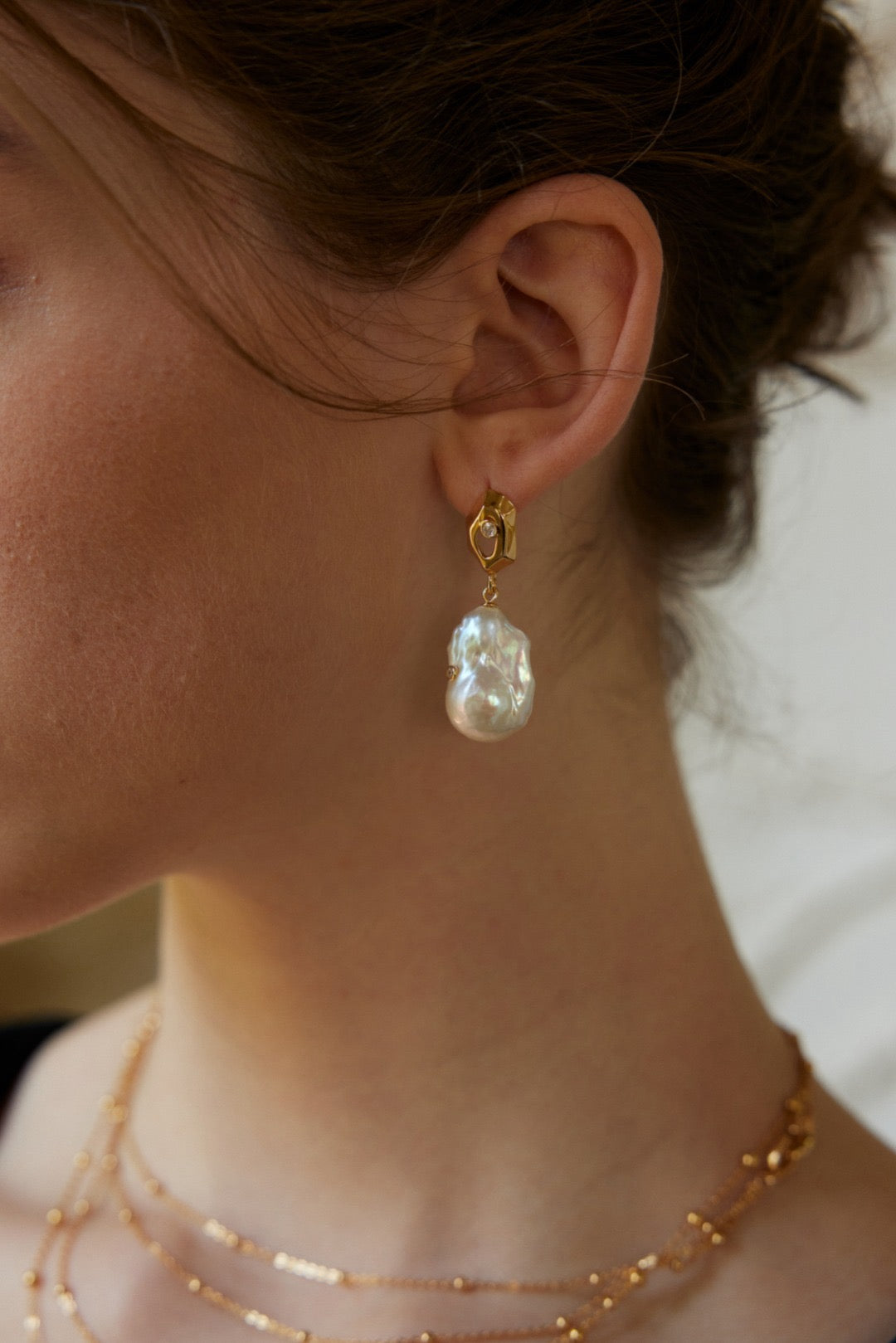 Beecroft Baroque pearl earrings