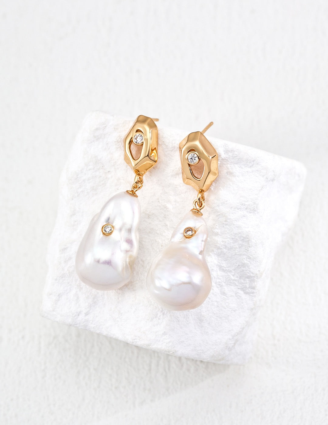 Beecroft Baroque pearl earrings
