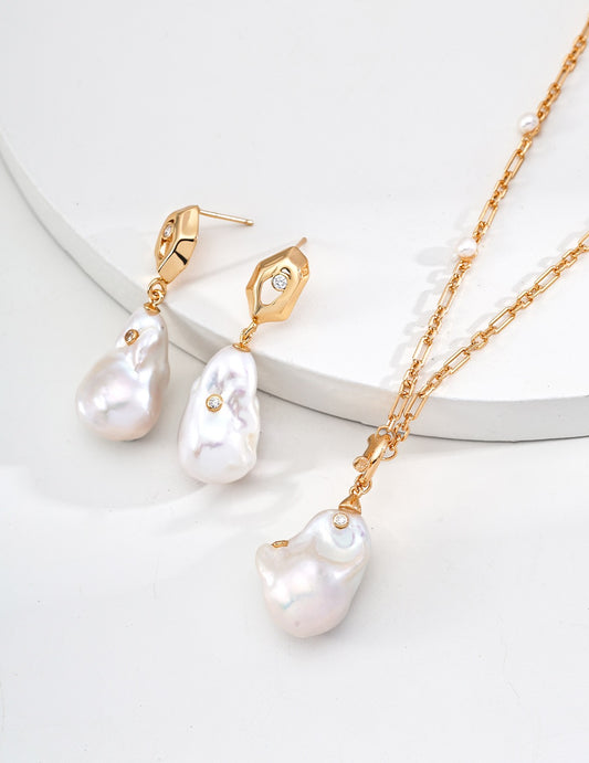Beecroft Baroque pearl earrings