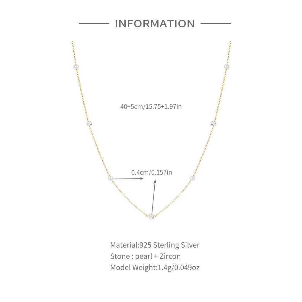 Sterling silver Emma necklace