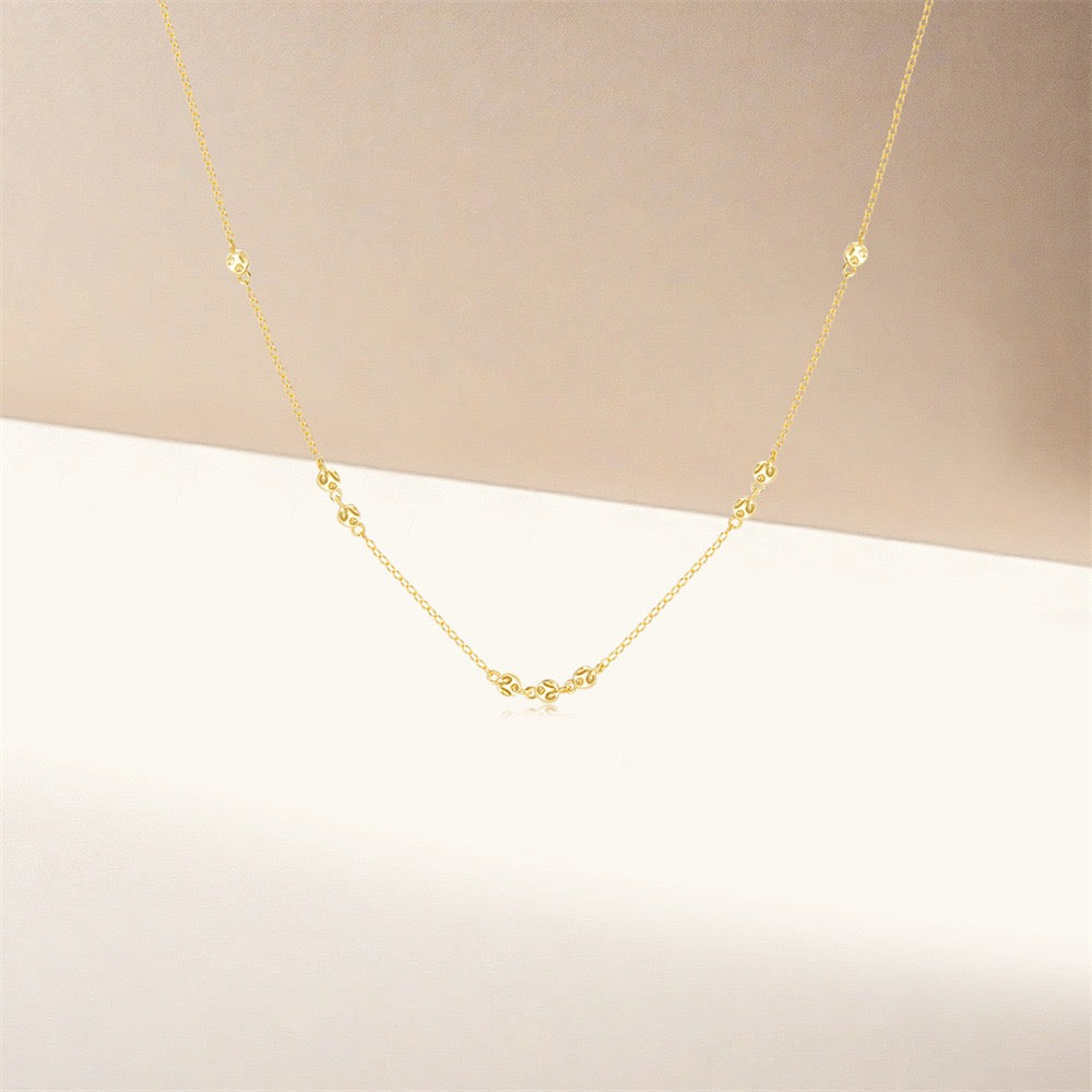 Mini chips sterling silver necklace