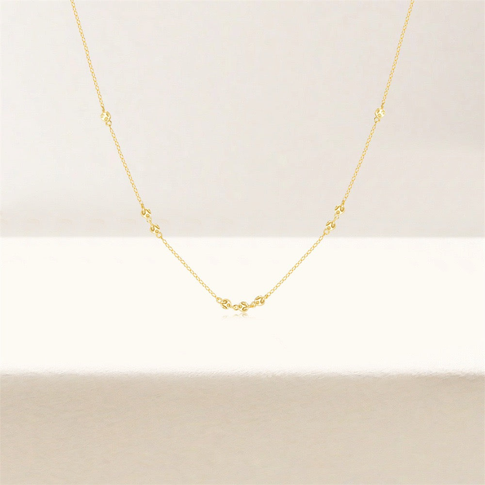 Mini chips sterling silver necklace