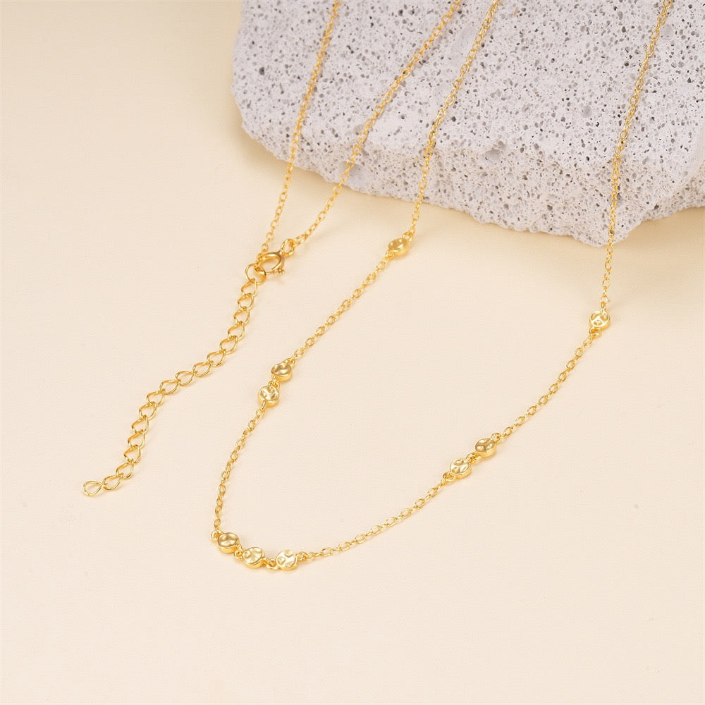 Mini chips sterling silver necklace