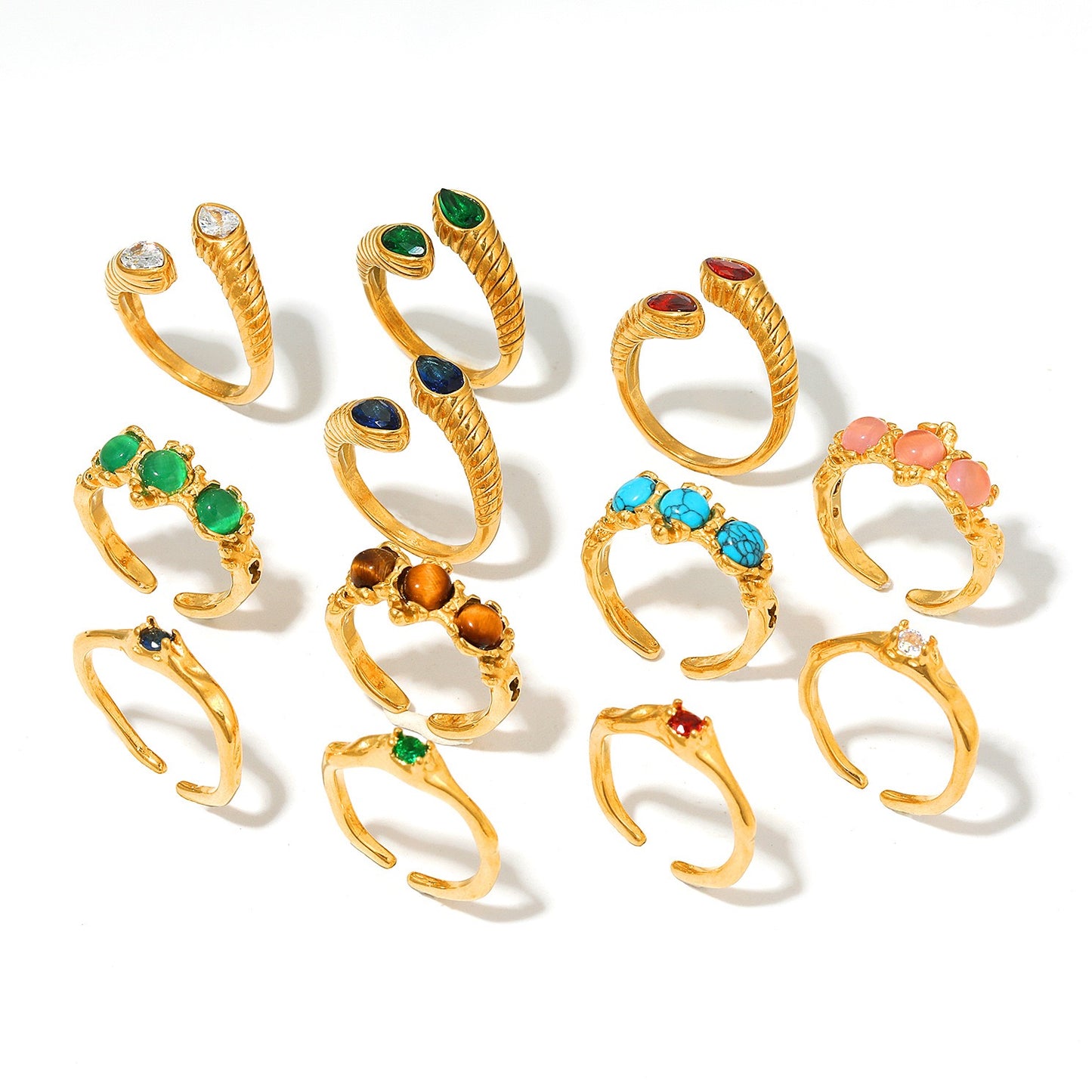 Nora zircon stones rings