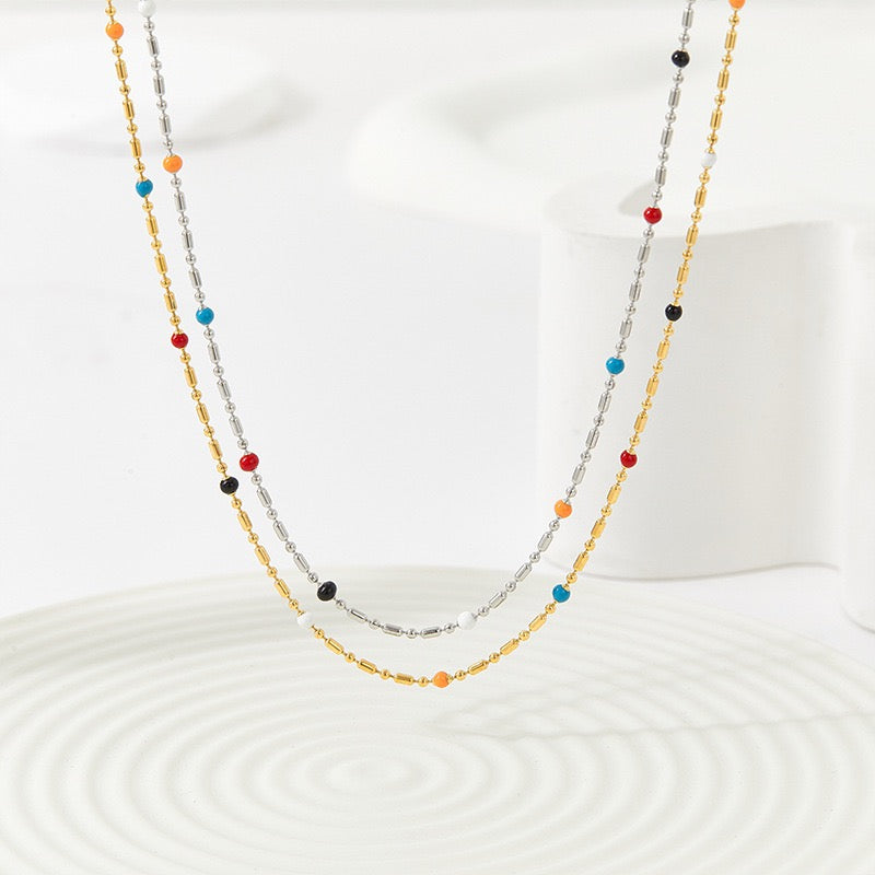 Rainbow beady chains