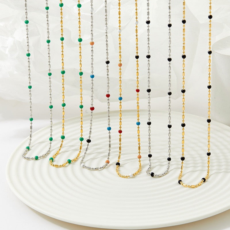 Rainbow beady chains