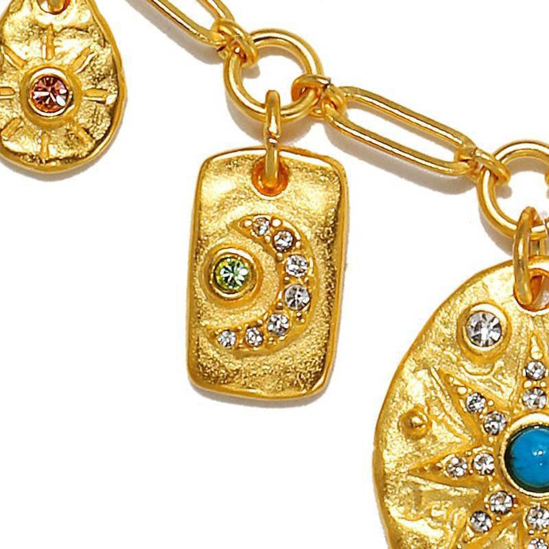 Blue Sun charm necklace