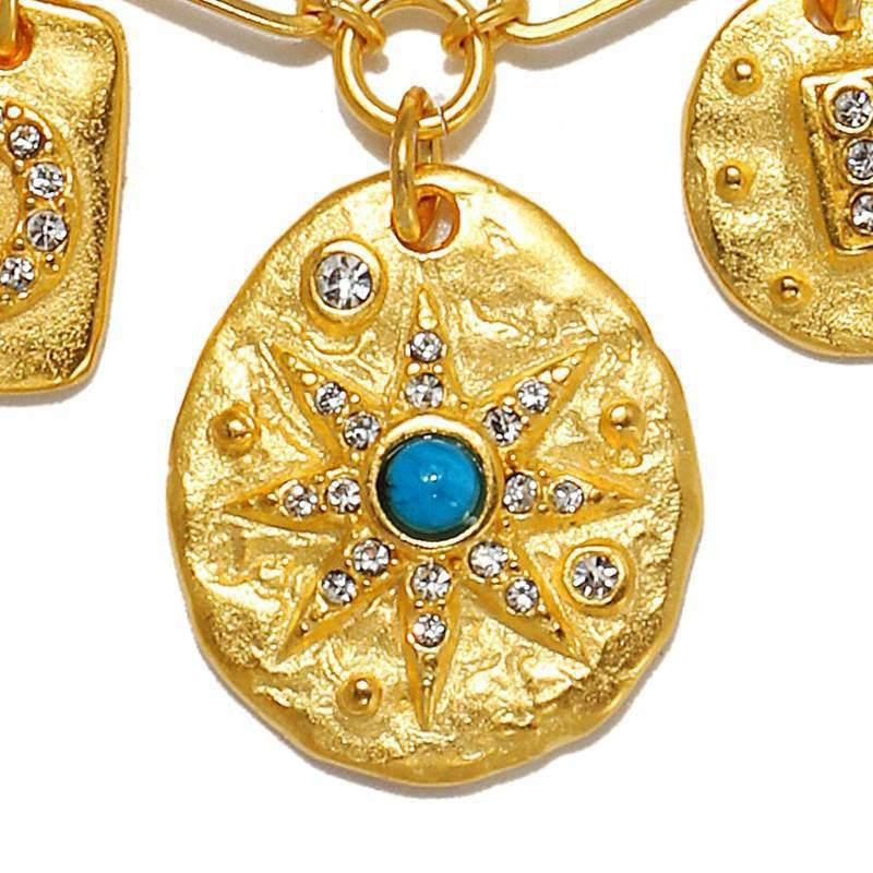 Blue Sun charm necklace