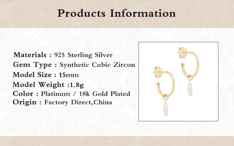 Sterling silver pearly earrings