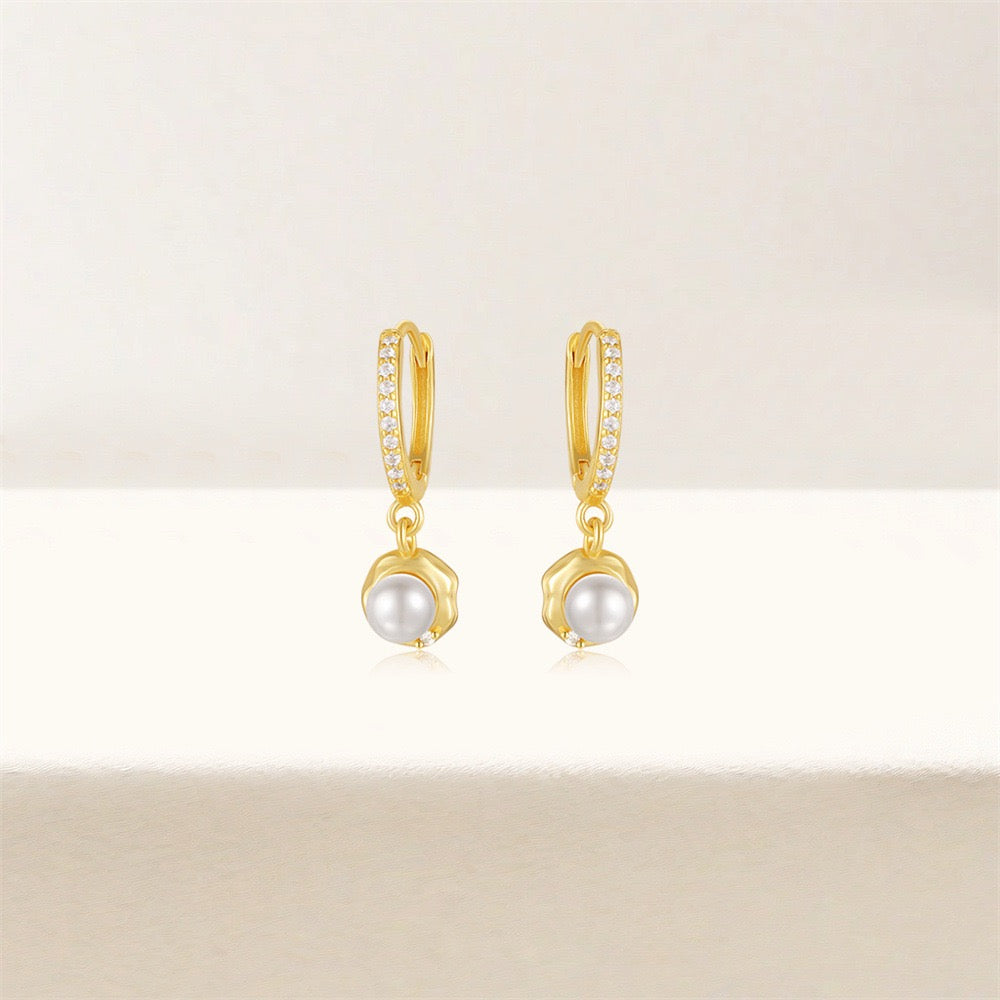 Dainty sterling silver hoops