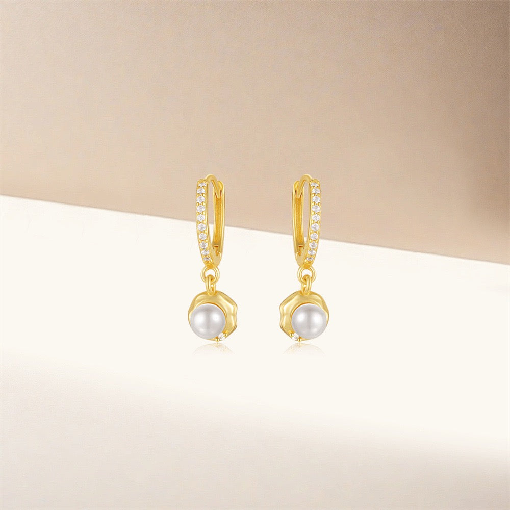 Dainty sterling silver hoops