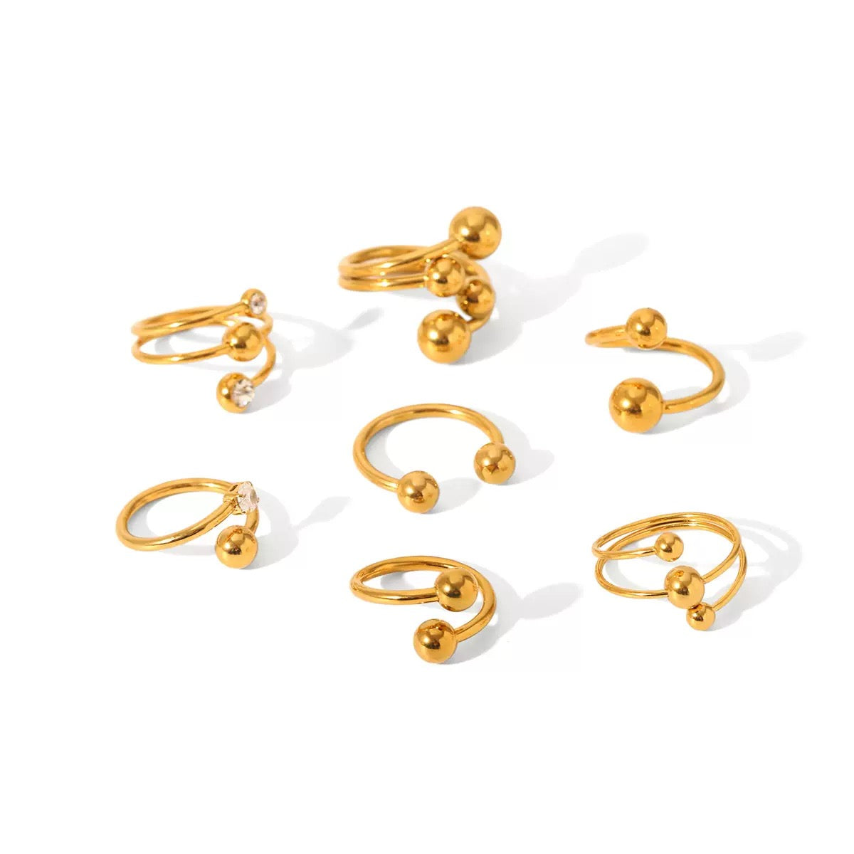 Jess Gold balls rings