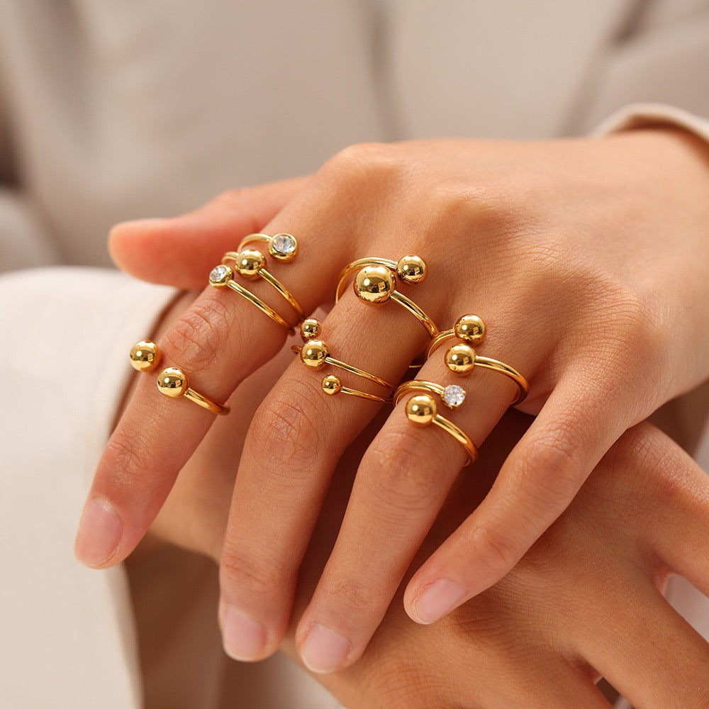 Jess Gold balls rings