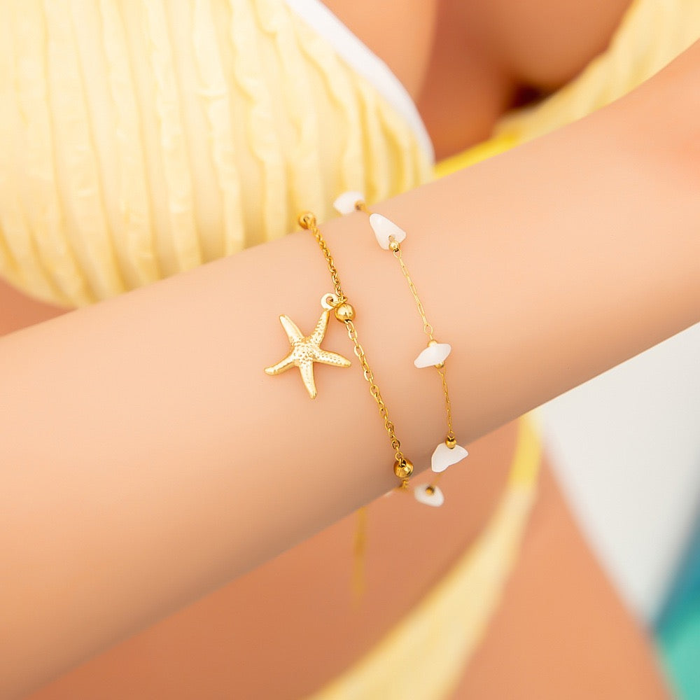 Layer starfish bracelet