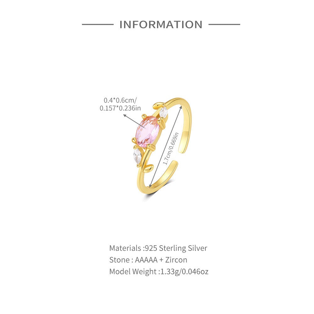 Dainty butterfly sterling silver rings