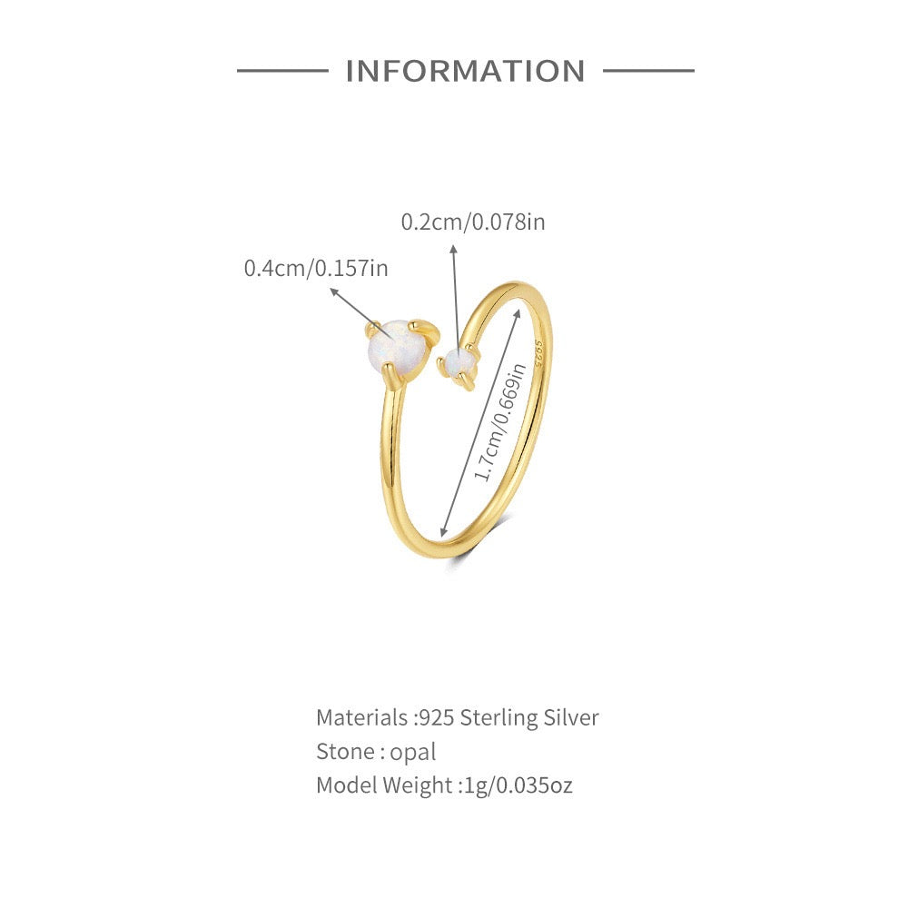 Dainty butterfly sterling silver rings