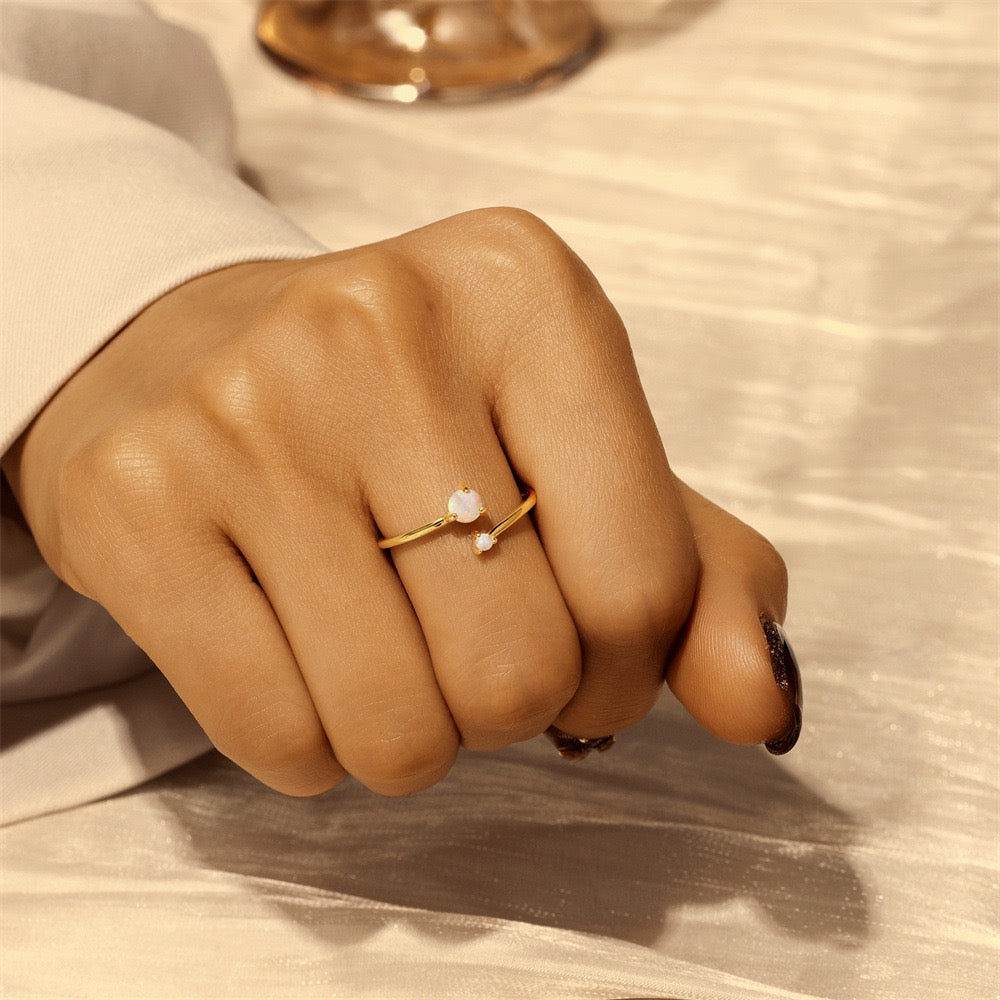 Dainty butterfly sterling silver rings