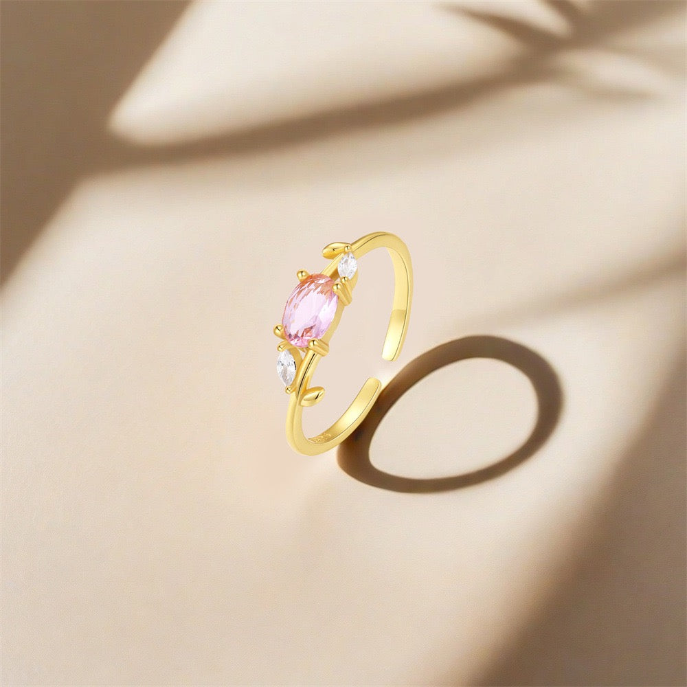 Dainty butterfly sterling silver rings