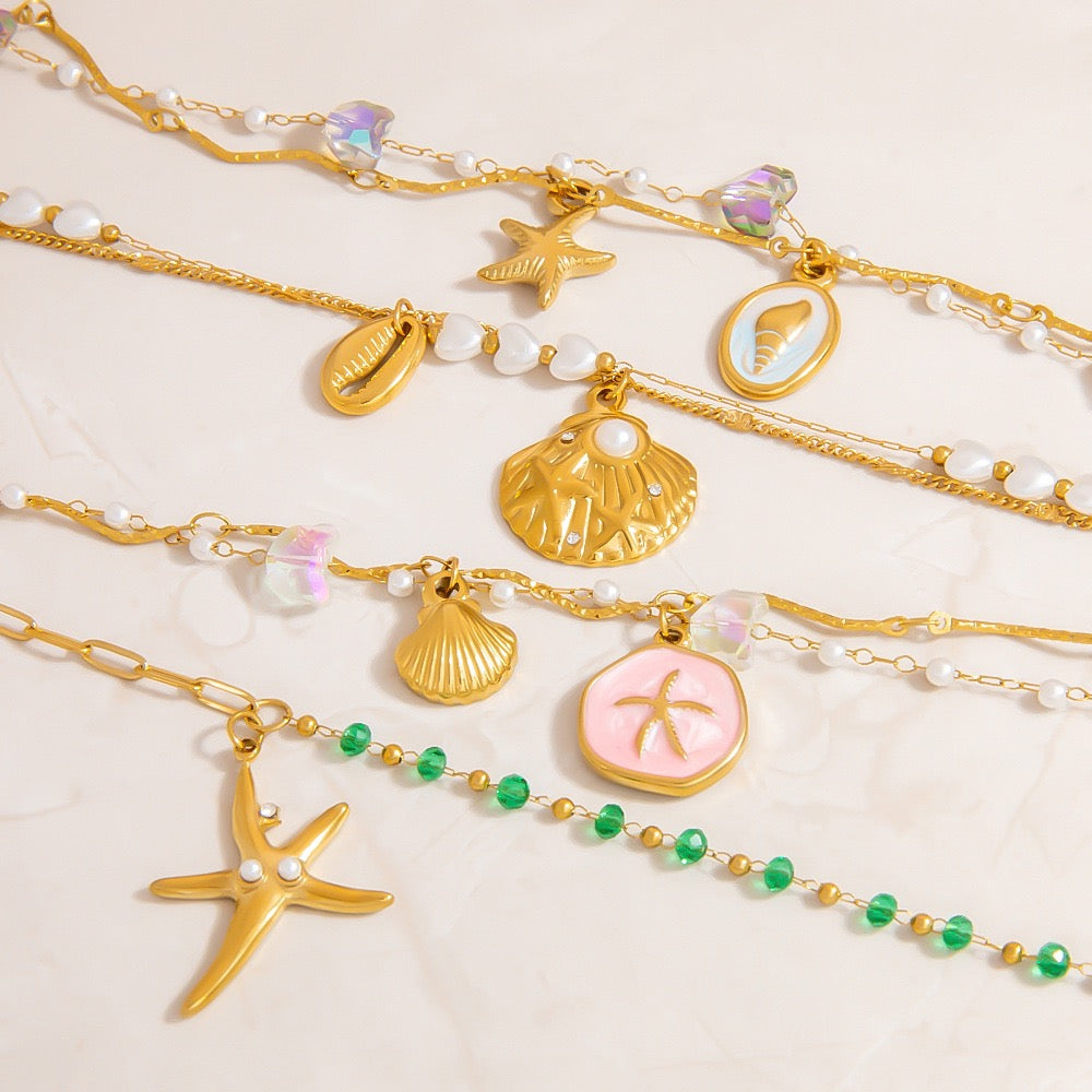 Ocean dainty charm bracelet