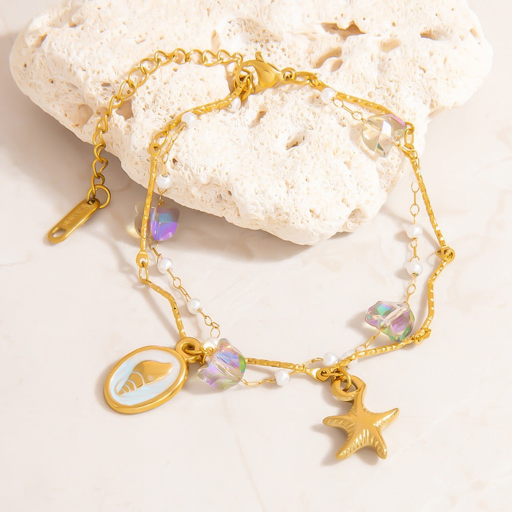 Ocean dainty charm bracelet