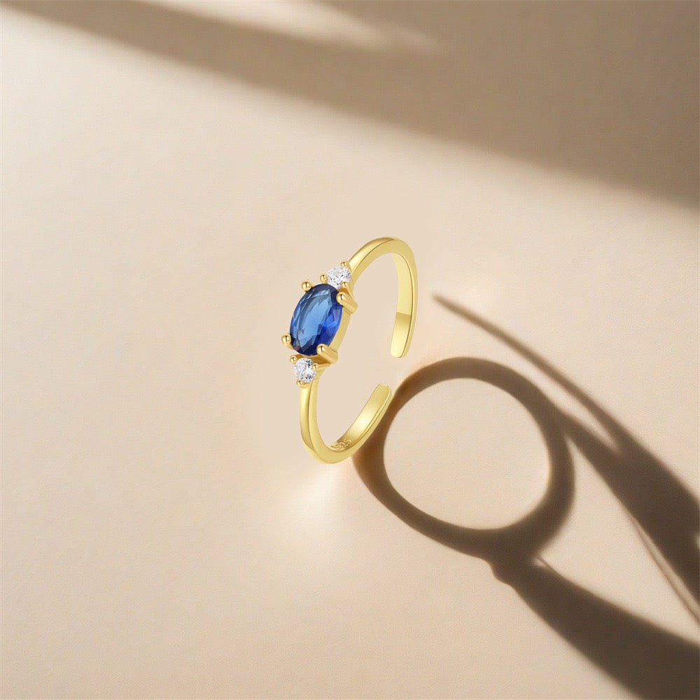 Dainty butterfly sterling silver rings