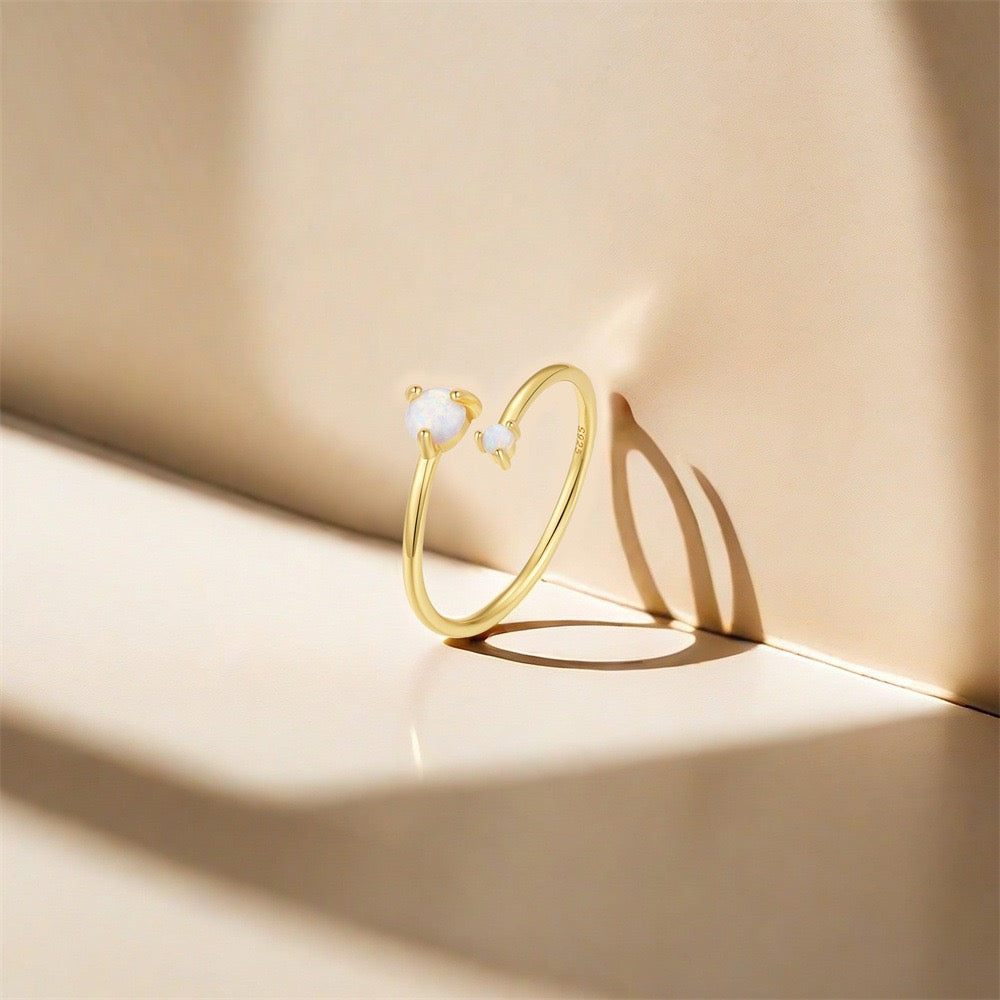 Dainty butterfly sterling silver rings