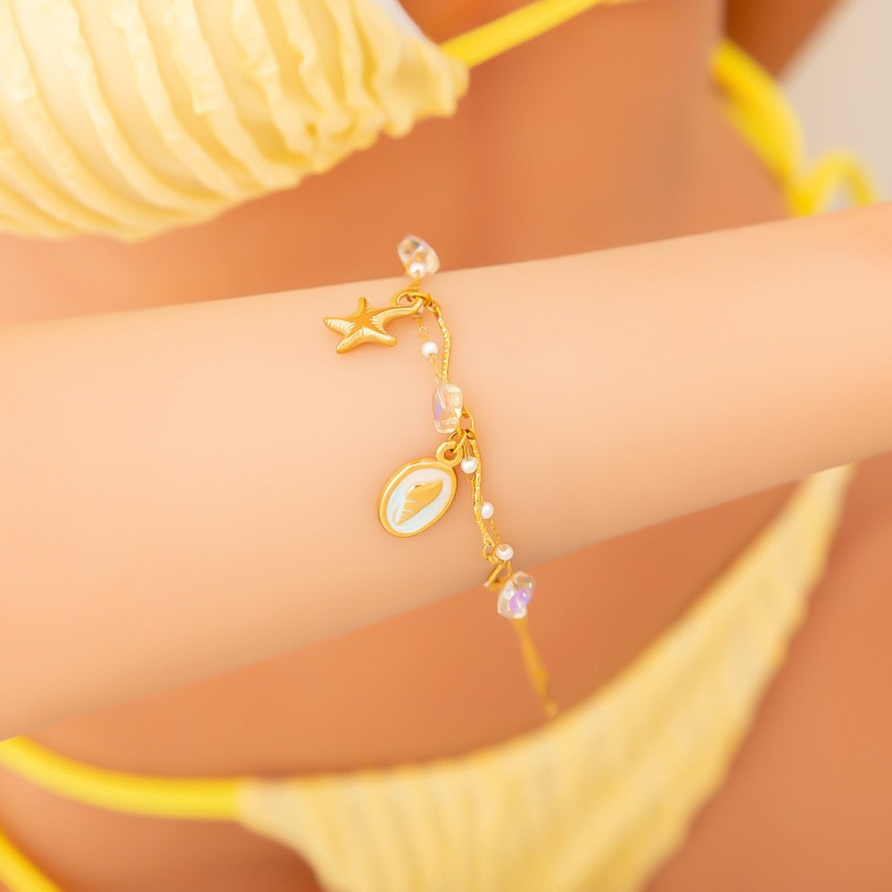Ocean dainty charm bracelet