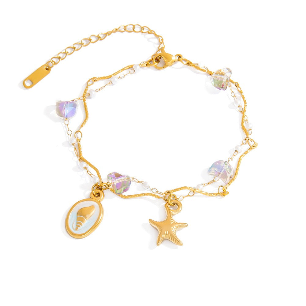 Ocean dainty charm bracelet
