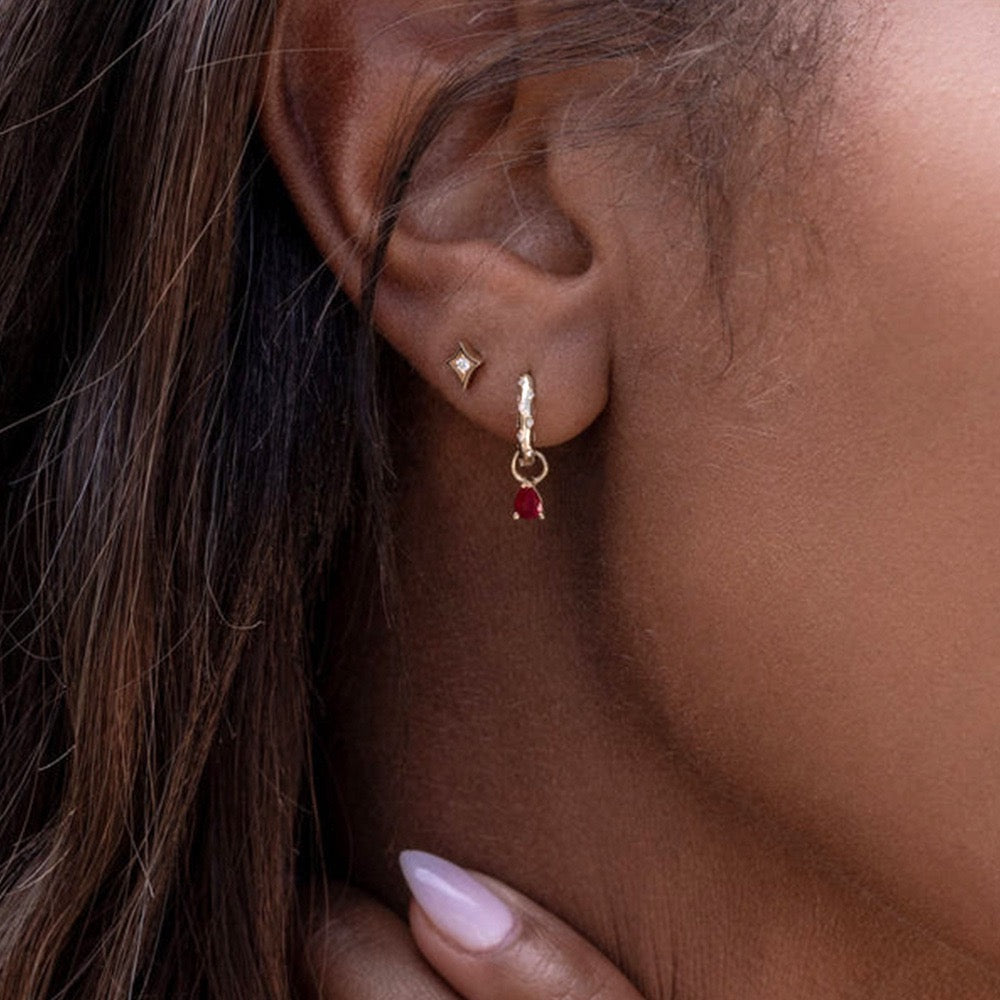 Dainty drop hoops