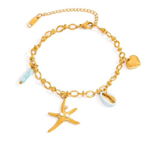 Blue starfish charm bracelet