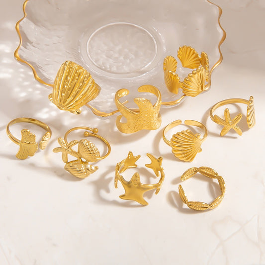 Jasen Ocean theme open rings